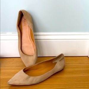 J Crew Suede Pointed toe flats